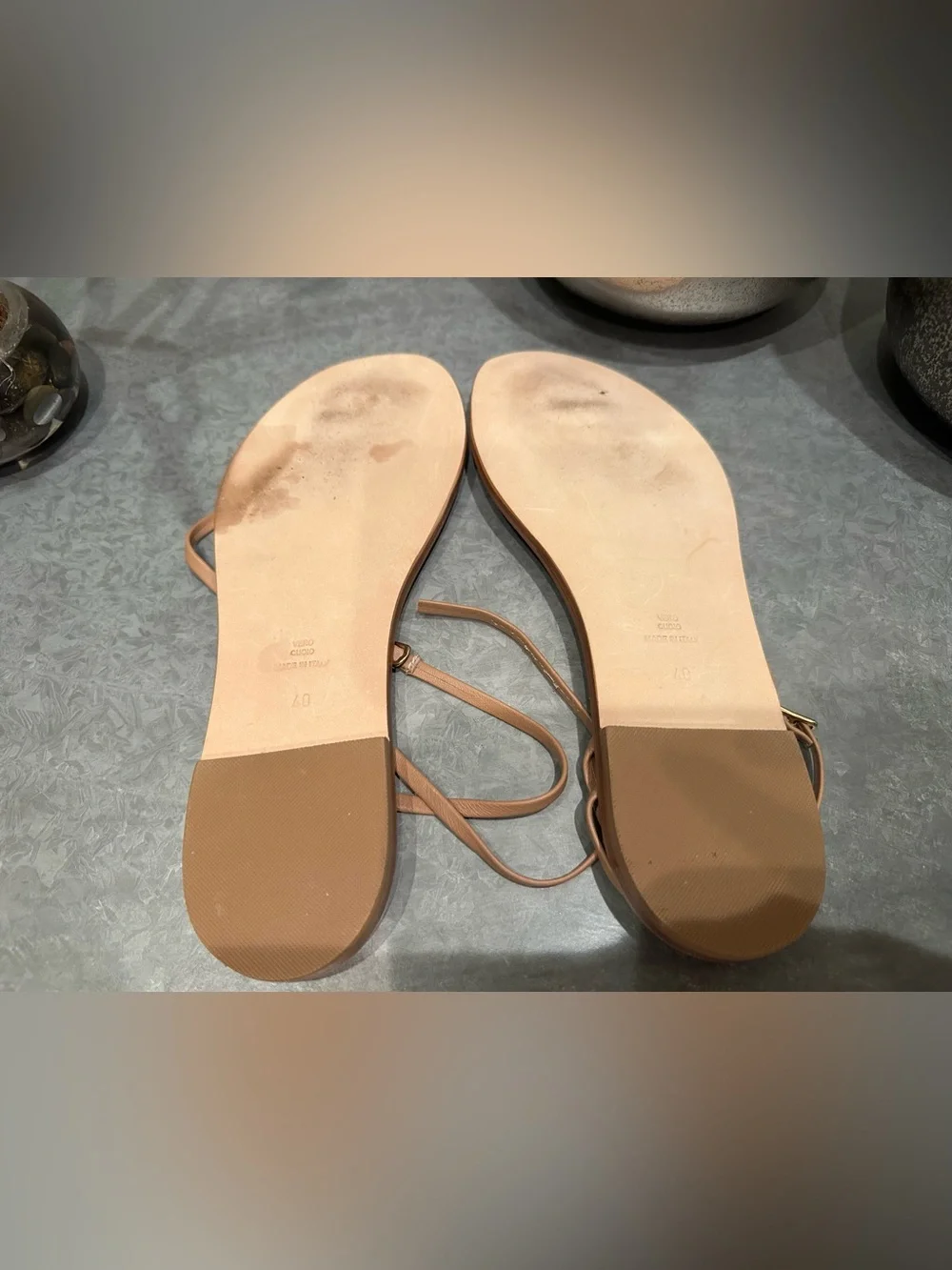 Cornetti nude sandals Italian 40 fits 9- 9.5 new no box